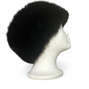 Elegant Black Faux Fur Hat for Women